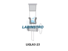 Adapter Cone to Rubber Tubing,Right Angle connection with PTFE Glass Stopcock (LIGLA3-23) Glassware labinstro