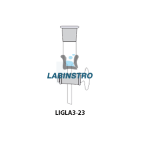 Adapter Cone to Rubber Tubing,Right Angle connection with PTFE Glass Stopcock (LIGLA3-23) Glassware labinstro