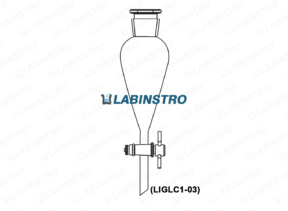 Squibb Shape Shape Seperating Funnels with PTFE Key,Stop Cock InterChangeable Stopper with Plain Stem (LIGLC1-03) Glassware Labinstro