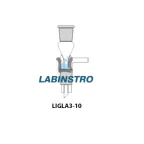 Receiver Adapters,Straight with Vacuum Connection (LIGLA3-10) Glassware Labinstro