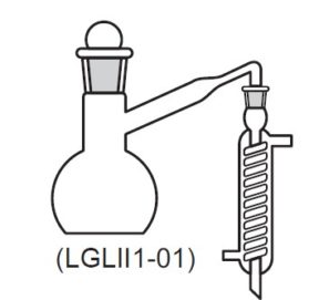 Distillation Apparatus Consists of 500 ml,Flask 200 mm, Graham Condenser and Stopper (LIGLI1-01) Glassware Labinstro